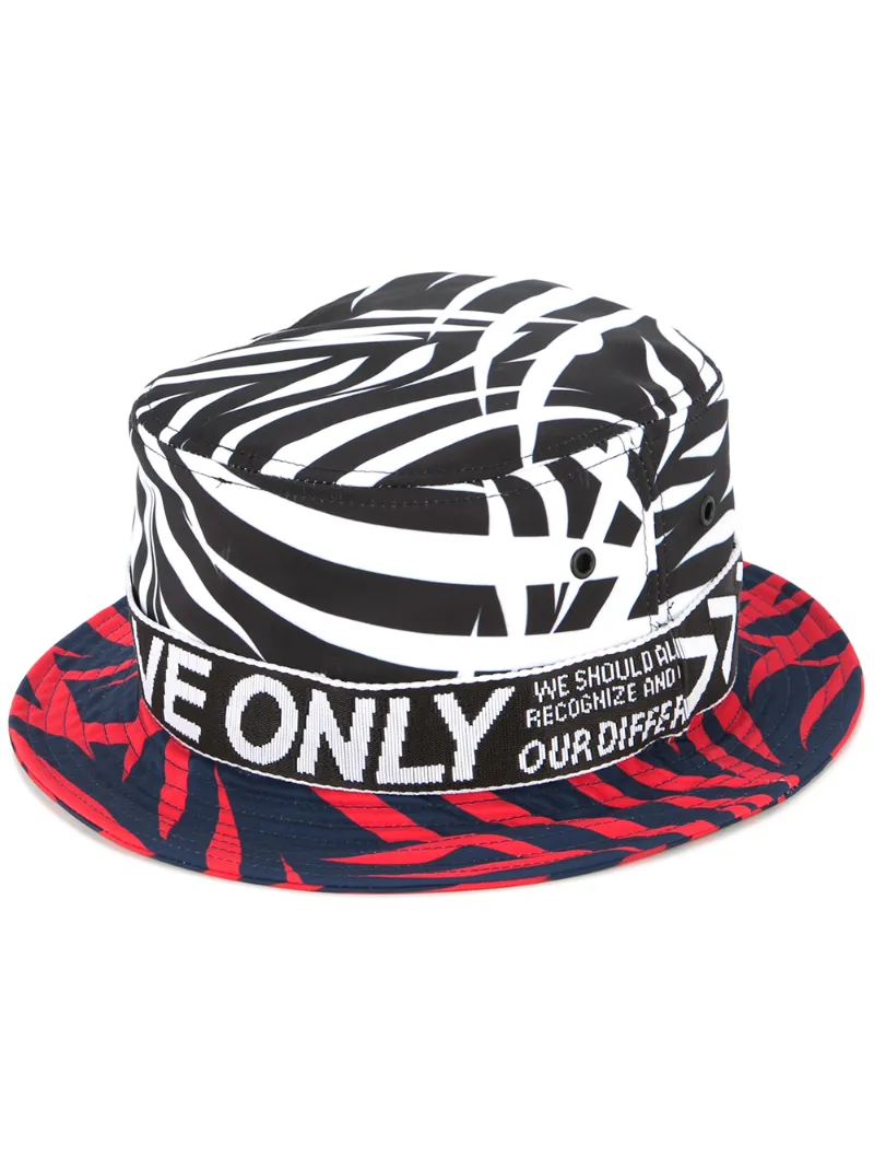 Ports V colour block leaf print hat
